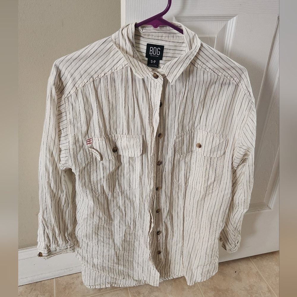 BDG Pinstripe Button Up Shirt